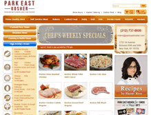 Tablet Screenshot of parkeastkosher.com
